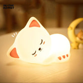 CUTE SILICONE LED NIGHT LIGHT USB RECHARGEABLE TOUCH CONTROL - CAT